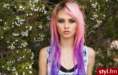 Kolorowe Punk Rock Alternatywne Długie Fryzury