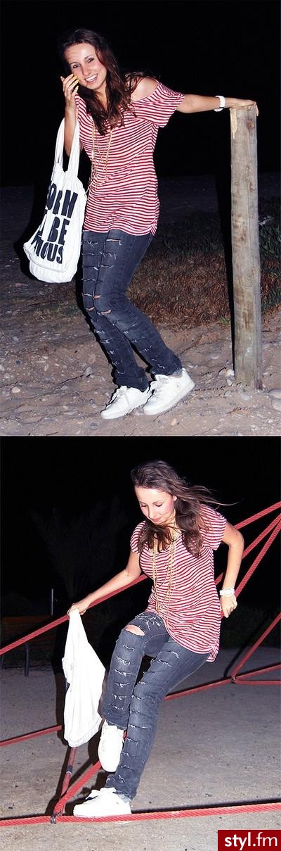 Lancuszki- H&M
Torba- Oysho
T-shirt- Stradivarius
Spodnie- Zara
Buty- Converse - Pozostałe Ciuchy Moda