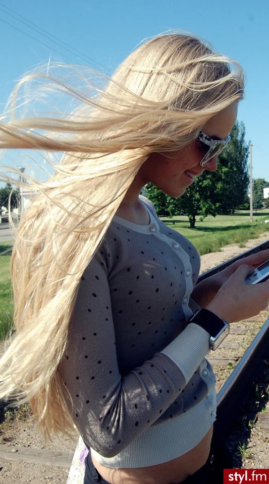 Blond Rozpuszczone Proste Na co dzień Długie Fryzury