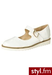 Jonak Baleriny z zapięciem biały - Balerinki Buty Moda