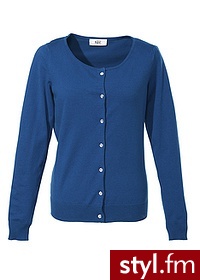 Bonprix Sweter rozpinany niebieski 952253_11981 - Swetry Ciuchy Moda