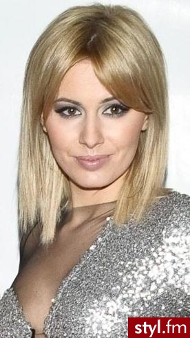 Blond Rozpuszczone Proste Na co dzień Średnie Fryzury