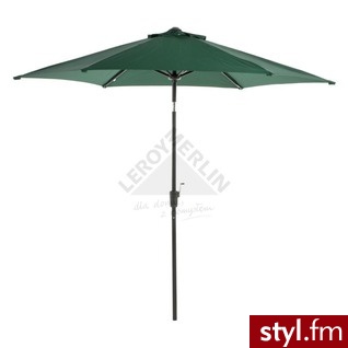 Leroy Merlin Parasol Ogrodowy Śr. 270cm Poliester 160 G/M2 Zielony - Parasole Dodatki Moda