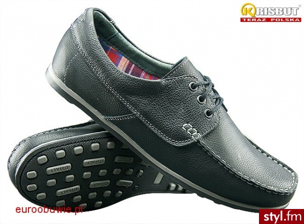 KRISBUT Obuwie Casual Półbuty KR-4395-5-A Czarne - Półbuty Buty Moda
