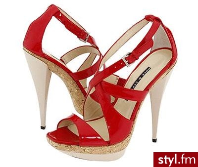 lakierkowe sandałki w ostrej czerwieni Rock & Republic - 414$ - Pozostałe Buty Moda