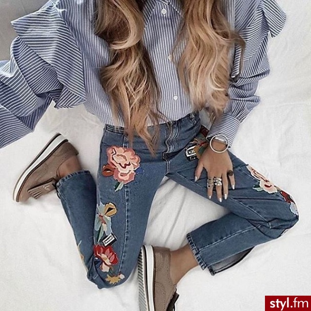 Jeansy Spodnie Moda