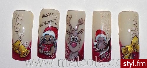Świąteczne. nie moje - Paznokcie