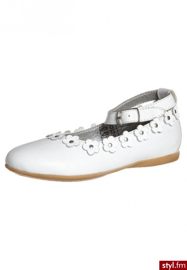 STUPS Baleriny z zapięciem biały - Balerinki Buty Moda