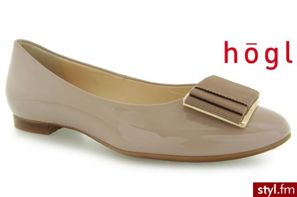 Hogl 1014 Softlack Nude - Balerinki Buty Moda