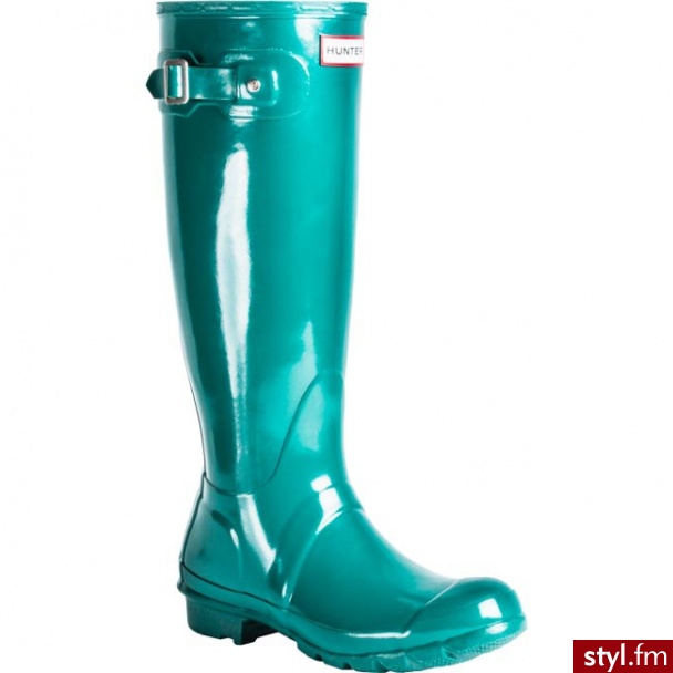 Hunter KALOSZE W23616 LAGOON GREEN ZIELONY (LAGOON GREEN) (Wodoodporne) - Kalosze Buty Moda