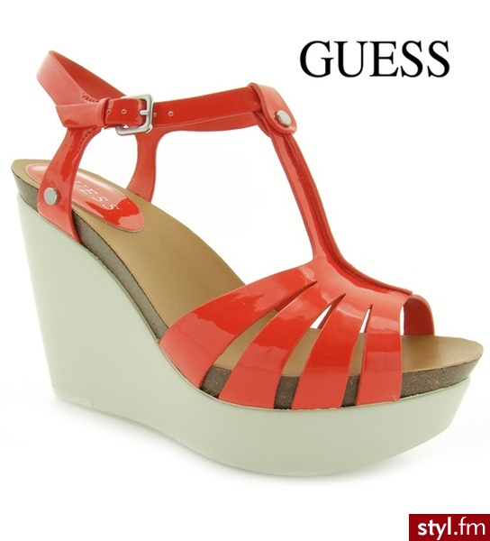 Guess LEAP ACTIVE LADY LEATHER LIKE ORANG - Koturny Buty Moda