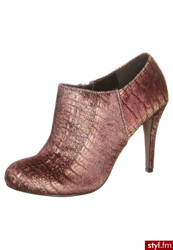 Even&Odd Botki na obcasie brązowy - Botki Buty Moda