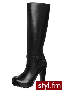 Buffalo Kozaki na obcasie czarny (1016-7) - Kozaki Buty Moda