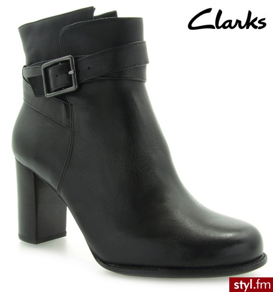Clarks LOTTA BECCLES BLACK LEATHER - Botki Buty Moda