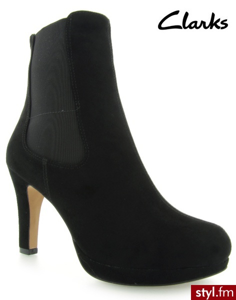 Clarks KENDRA AUGUST BLACK SUEDE - Botki Buty Moda
