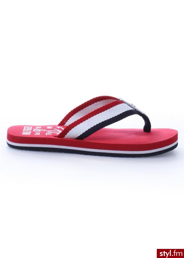 TOMMY HILFIGER Japonki flipper 2 czerwony, biały - Klapki Buty Moda