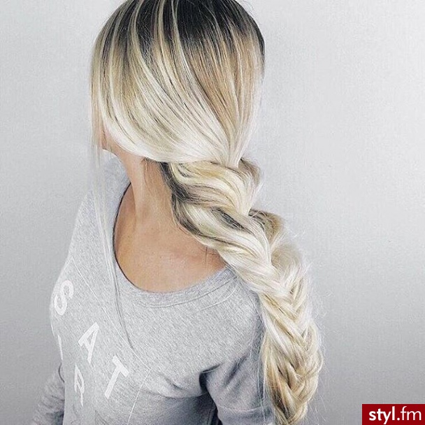 Blond Warkocze Proste Na co dzień Długie Fryzury