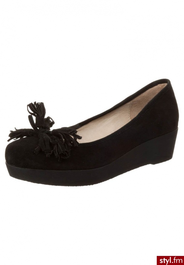 Taupage Baleriny czarny - Balerinki Buty Moda
