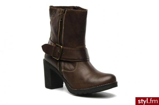 Xti PÓŁBUTY I BOTKI EMERENTIA BY XTI (Brązowy) - Botki Buty Moda