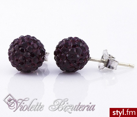 Violette Bizuteria Srebrne kolczyki kryształki Swarovskiego 3591 - Kolczyki Biżuteria Moda