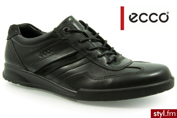 Ecco PÓŁBUTY TRANSPORTER LACE BLACK - Półbuty Buty Moda