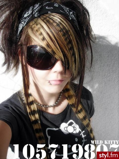 EMO Alternatywne Średnie Fryzury