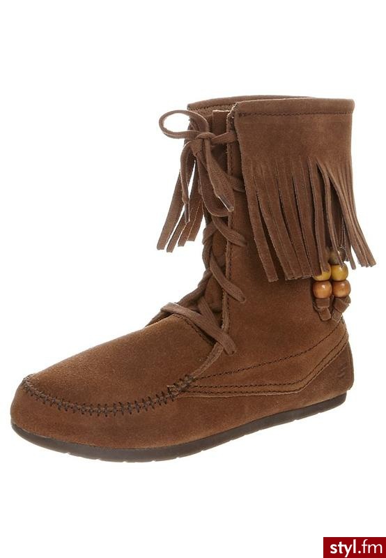 Skechers LOVE LETTERS Botki kowbojki i motocyklowe brązowy - Botki Buty Moda