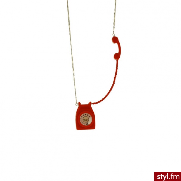 czerwony telefon od Tatty Devine za 51 GBP - Pozostałe Dodatki Moda