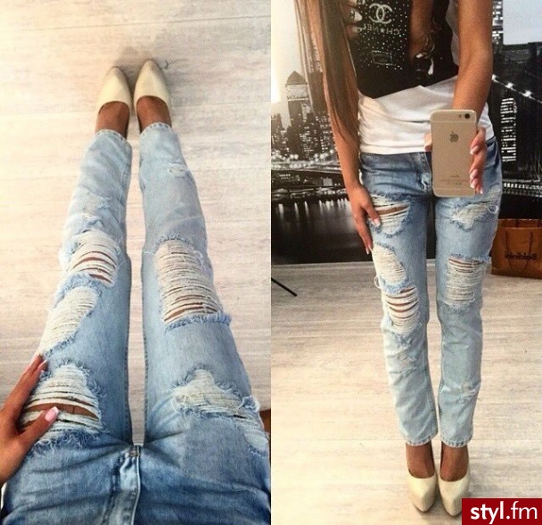 Jeansy Spodnie Moda