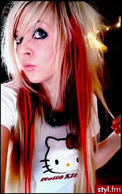 EMO Alternatywne Średnie Fryzury