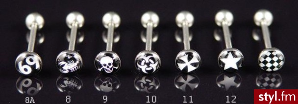 kolczyki do piercingu - Pozostałe Dodatki Moda