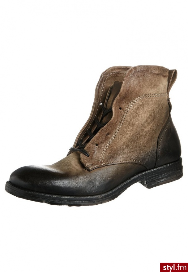 Airstep Botki Sznurowane Brązowy - Botki Buty Moda