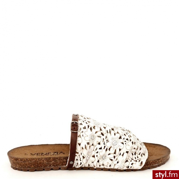 Venezia  Klapki 2779 Vit Bian - Klapki Buty Moda