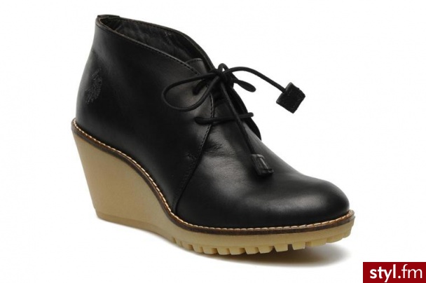 U.S Polo Assn. PÓŁBUTY I BOTKI CARRIE LEATHER BY U.S POLO ASSN. (Czarny) - Botki Buty Moda