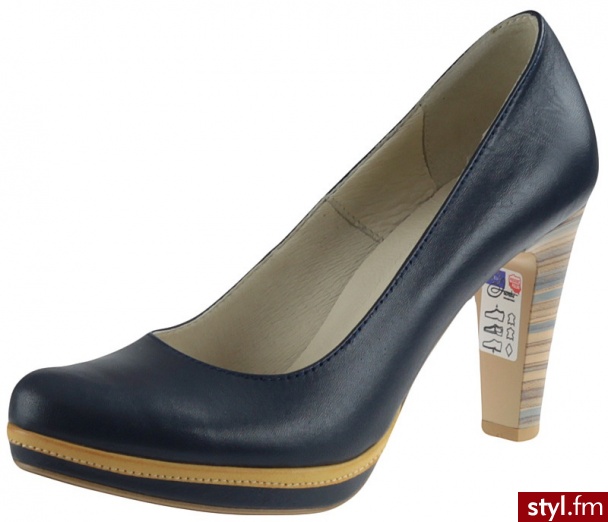 Janta Czółenka 179/12 Granatowe +S1 - Czółenka Buty Moda