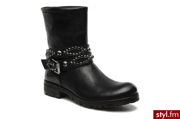 Folk'l PÓŁBUTY I BOTKI OLEXA BY FOLK'L (Czarny) - Botki Buty Moda