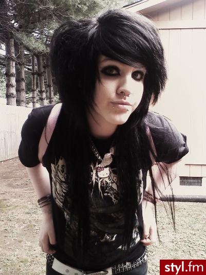 EMO Alternatywne Średnie Fryzury