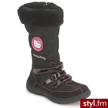 Hello Kitty Buty Dziecko Cheese Black - Kozaki Buty Moda