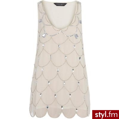 Cream scallop vest - Dorothy Perkins - Polyvore. Pobrano ze strony: http://www.polyvore.com/cream_scallop_vest/thing?id=20850367 - Pozostałe Ciuchy Moda