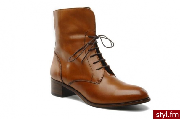 Georgia Rose PÓŁBUTY I BOTKI PERLUV BY GEORGIA ROSE (Brązowy) - Botki Buty Moda