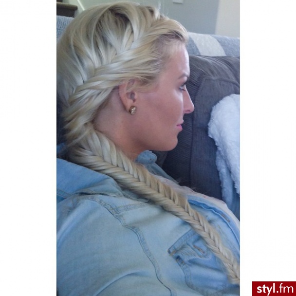 Blond Warkocze Proste Na co dzień Długie Fryzury