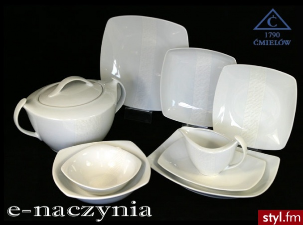 Porcelana ćmielów obiadowy akcent 9978 12 os 42 el - Pozostałe Biżuteria Moda