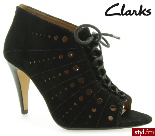 Clarks Curtain Tails Black Sde - Botki Buty Moda