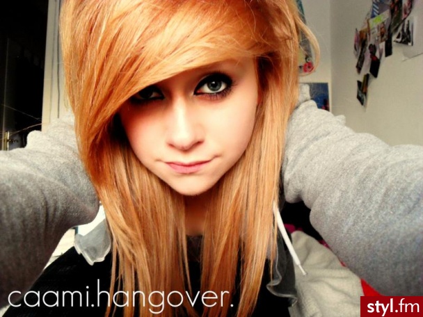 Blond EMO Alternatywne Średnie Fryzury