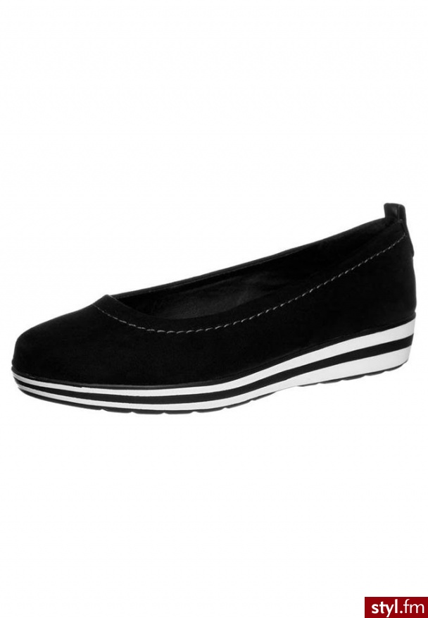 Dockers by Gerli Baleriny czarny - Balerinki Buty Moda