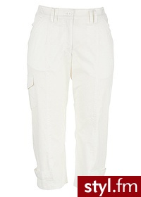 Bonprix Spodnie rybaczki ecru 917137_19521 - Pozostałe Spodnie Moda