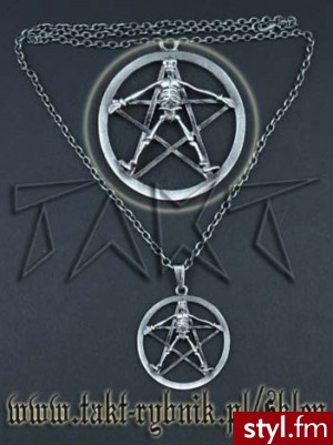 Wisiorek PENTAGRAM 11 -8912 - Wisiorki Biżuteria Moda