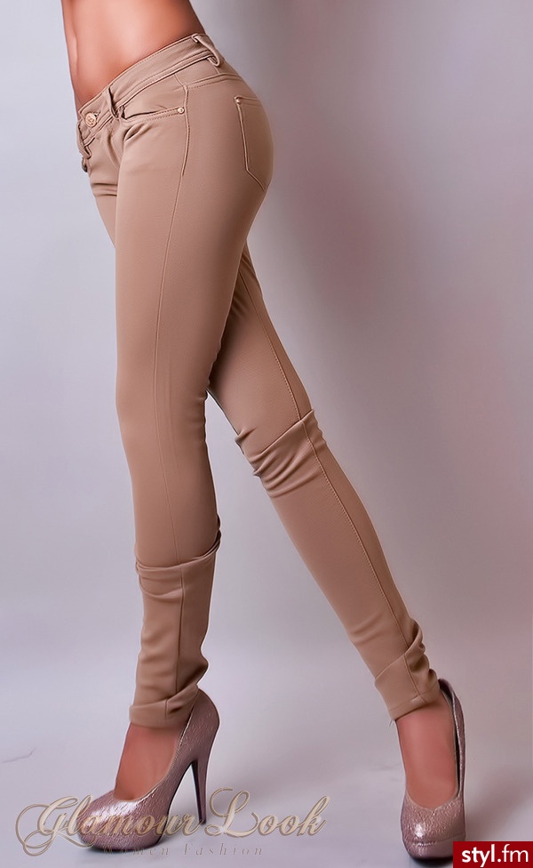 Materiałowe Spodnie Moda
