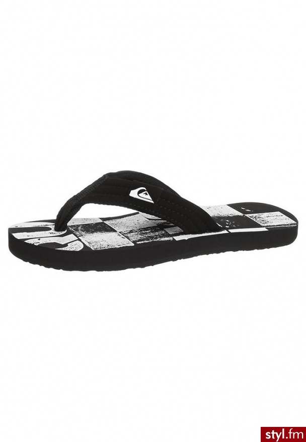 Quiksilver Little Quilted Checkers Japonki Czarny (KRBSL143) - Klapki Buty Moda