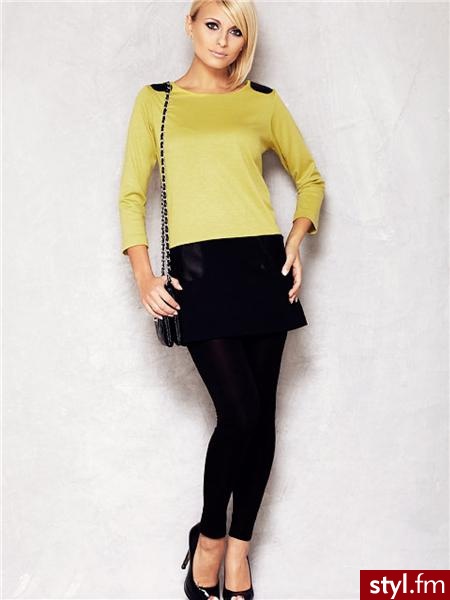 Tunika Model M016 Lemon Odcienie żółtego i złota - Tuniki Ciuchy Moda
